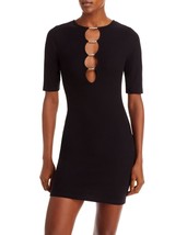 Fore Women&#39;s Crystal Ladder Stitch Mini Front cutout Mini dress Black M B4HP $88 - £23.59 GBP
