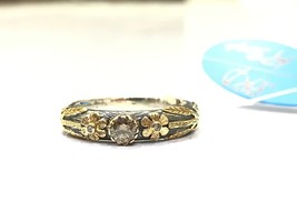 Natural diamond ring in victorian style - £327.67 GBP