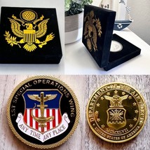 AIR FORCE 1st SPECIAL OPERATIONS WING Challenge Coin with beautiful velv... - $21.87