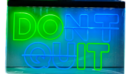 LED Neon Sign DON&#39;T QUIT DO IT Motivational Inspirational Gym Yoga Hangs 12”x8” - £27.85 GBP