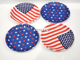 Patriotic 4th of July Flag Drink Coasters Red Blue Stars Tabletop Decor - £15.81 GBP