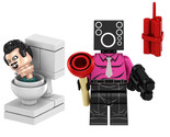 Audio Man pink Shirt Skibidi Toilet TV Show Cartoon Custom Minifigure - £3.36 GBP