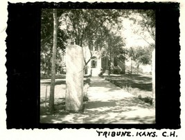 RPPC Court House Building Tribune Kansas KS Unused UNP Postcard T13 - £4.06 GBP