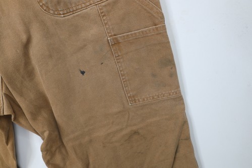 Vtg Carhartt Mens 42x32 Distressed Relaxed Fit Canvas Wide Leg Dungaree Pants Item image 15