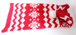 Hip Doggie Red White Snowflake Dog Hoodie Sweater ~M~ - £11.19 GBP