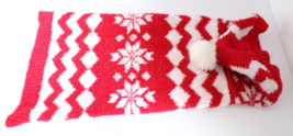 Hip Doggie Red White Snowflake Dog Hoodie Sweater ~M~ - £10.52 GBP