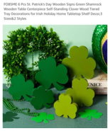 St. Patrick&#39;s Day Shamrocks Six Piece￼ shamrock decoration - $12.11 CAD