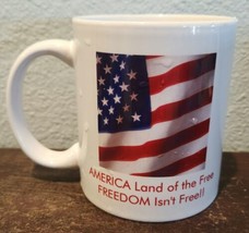 America Land Of The Free Freedom Isn&#39;t Free Coffee Mug Cup 16oz - $7.82