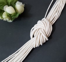 Approx 3mm wide 5yds - 100 yds Beige Cotton Cord Rope String Drawstring ... - $5.99+