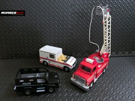 3x Playmobil Rescue Vehicles Police Swat Van Fire Truck Ladder Hose &amp; Ambulance - £45.15 GBP