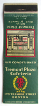 Tremont Plaza Cafeteria - Boston, Massachusetts Restaurant 20FS Matchbook Cover - £1.37 GBP