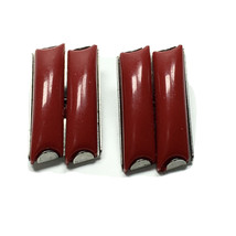 Vintage Art Deco Red Plastic Clip Earrings - $14.00