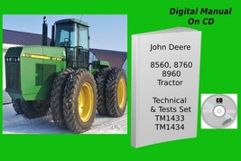 John Deere 8560 8760 8960 Tractor Operation &amp; Technical Manual Set TM1433 TM1434 - £39.93 GBP