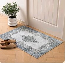 Area Rug - Navy Boho Rugs for Living Room Istana 2x3  - Foldable Small - $16.00