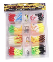 Luck-E-Strike Crappie Magic, Tri-Color Tube Fishing Kit, 75 Pieces - £14.18 GBP