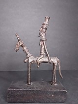 Antico Africano Dogon Bronzo Cavallo E Rider - £176.50 GBP