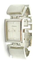 Fossil WR 50m All Stainless Steel Silver T Quartz Analog New Battery Wom... - $29.70