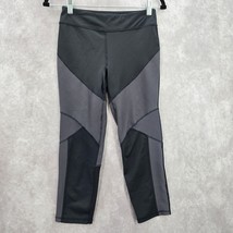 Champion Gray Black Stripe Cropped Active Legging Pants Bottoms Small  - £15.47 GBP