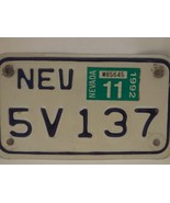 Nev Blue and White 1990s Motorcycle License Plate 5V137 - $27.35 CAD