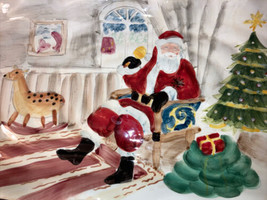 Christmas Platter  Hand Painted - Santa Oblong - Maxcera￼ - £1.55 GBP