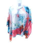 Women Blouse JM Collection Plus Size Tropical Print Poncho Size 3X Multi - $414.49 MXN