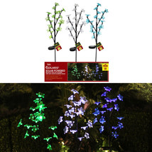 Alpine 8048322 38 in. Solalris Plastic Flowering Tree Branch Solar Garde... - £104.05 GBP