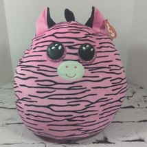 TY Squish-A-Boos Pillow Type Soft Stuffy ~ ZOEY the Zebra 14”  - $19.79