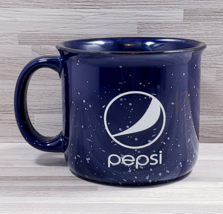 Pepsi Dark Blue Speckled 14 oz. Stoneware Coffee Mug Cup - $17.07