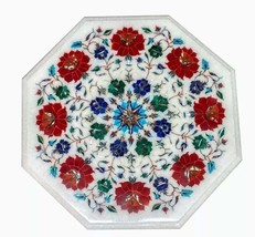 Adorable Marble Dining Table Mosaic Inlay Floral Handmade Art Furniture Decorate - $471.07+