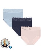 Women&#39;s Brief Panties with Lace Radiant by Vanity Fair Light &amp; Luxe Blue... - £15.74 GBP