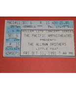 The Allman Brothers Concert Ticket Stub Vintage 1991 Pacific Amphitheatre - $41.14 CAD