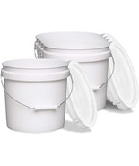 White Pails and Lids - Heavy Duty Buckets for Storage - Economical, Dura... - $117.77 CAD
