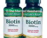 2x Nature&#39;s Bounty Biotin 5000 mcg 72 softgels each Free US Ship 11/2025... - $18.95