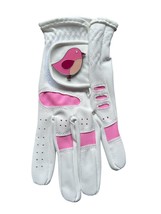 Junior Girls All Weather Golf Glove. Size S / M / L. Pink Bird Ball Marker. Lh. - £7.95 GBP
