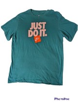 Mens Nike Just Do It Green 100% Cotton Short Sleeve T-Shirt Blend XLT Cr... - $7.70