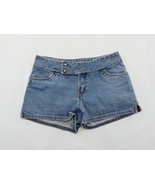 Nevada Women&#39;s Blue Jean Shorts Size 12 Cotton Snap Button Closure Denim - $7.92