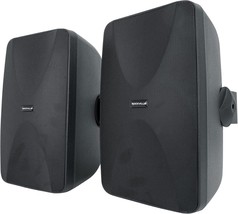 Rockville 2 Wet-6525B 6.5&quot; 70V Commercial Indoor/Outdoor Wall Speakers In Black - £134.29 GBP