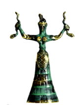 Greek Statue of the Goddess of Fire from brass  20cm  x 10cm - £96.13 GBP