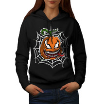 Spider Pumpkin Sweatshirt Hoody Halloween Women Hoodie - £16.43 GBP