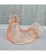 VTG Westmoreland Pink Glass Replacement Rooster Cover for Candy Dish LID... - £14.93 GBP