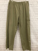 Erika Womens Size XL Pull On Cargo Pants Moss Green Elastic Waist NWT - £13.27 GBP