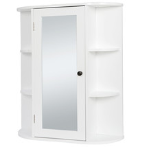 Bathroom Cabinet Single Door Wall Mount Medicine Cabinet With Mirror Sav... - £65.60 GBP