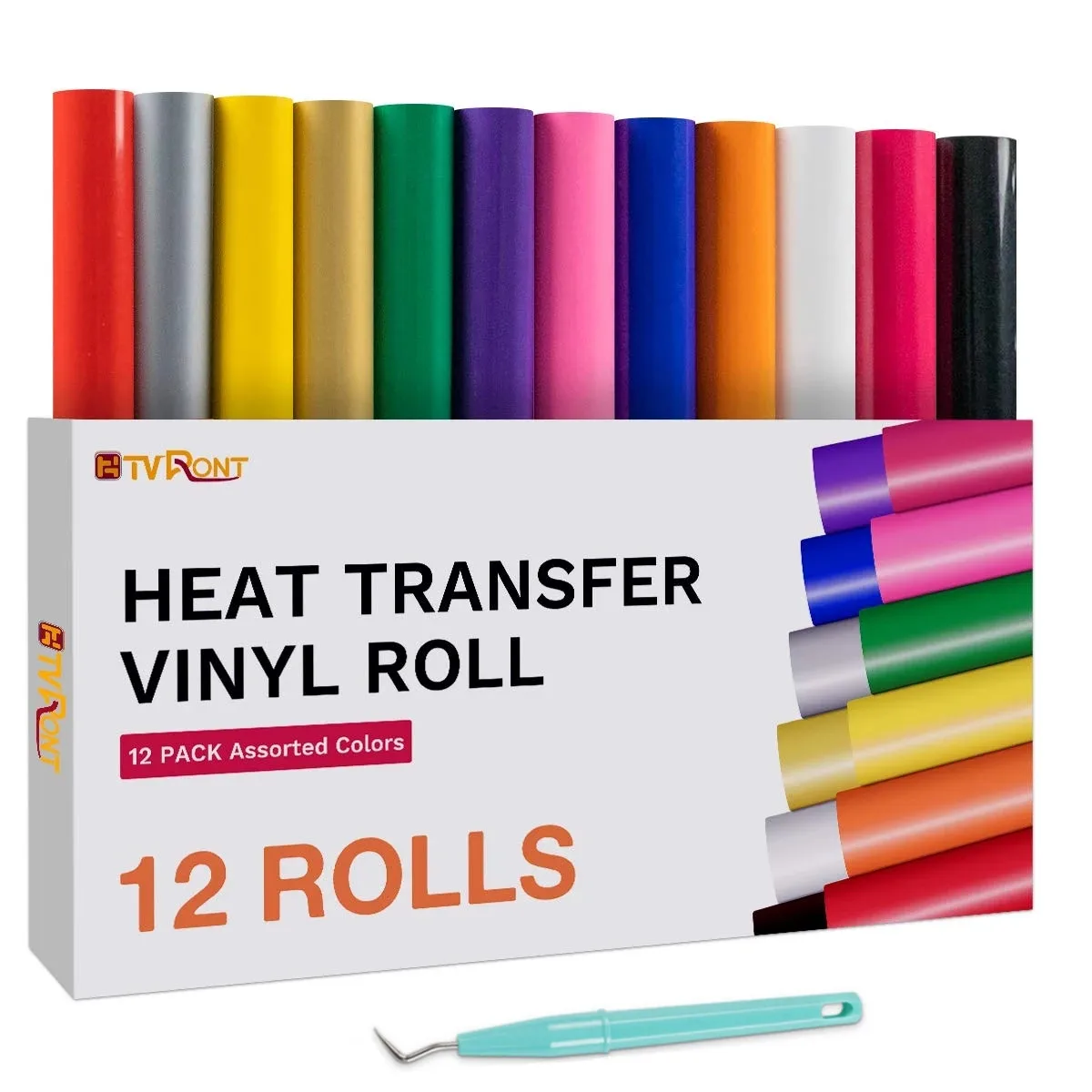 HTVRONT Multi-Color Heat Transfer Vinyl Roll Set - $1,296.41 MXN