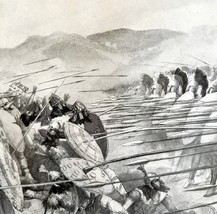 Plataea Expulsion Of Persians From Greece 1913 Plate Print 2 Page Histor... - $750.11 MXN