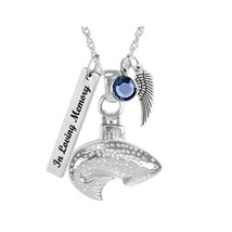 Gone Fishing Silver Pendant Urn - Love Charms™ Option - £63.90 GBP