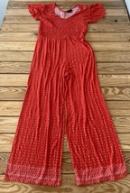 Bobeau Women’s Women’s Flutter Sleeve jumpsuit Size M Red P2 - £14.66 GBP