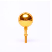 3"Gold Anodized Aluminum Weatherproof Top Finial Ornament for  Flag Pole - $25.74