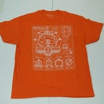 TMNT Teenage Mutant Ninja Turtles Technodrome T-shirt XL Orange New Loot... - £12.65 GBP