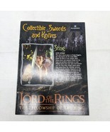 The Lord Of The Rings Collectible Swords And Knives Mini Catalog - $12.47