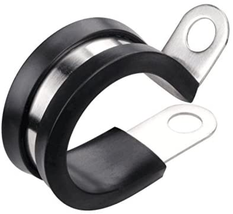 LOKMAN 20 Pack 3/4 Inch Stainless Steel Cable Clamp, Rubber Cushioned In... - £17.66 GBP